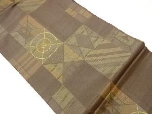 幾何学模様織出し名古屋帯